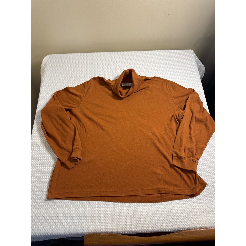Hasting & Smith Top Women 2X Turtleneck Burnt Orange